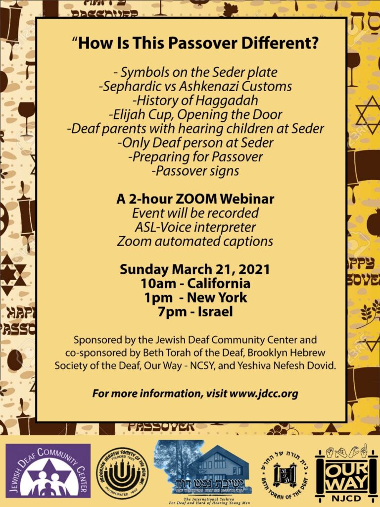 JDCC to host "How Is This Passover Different?"