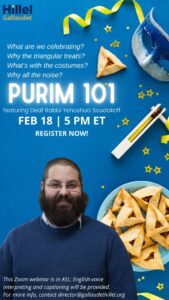 Purim 101 with Deaf Rabbi Yehoshua Soudakoff